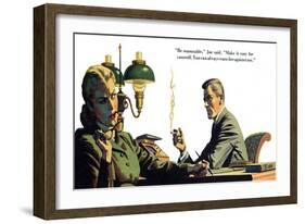 To Live Forever  - Saturday Evening Post "Men at the Top", April 18, 1953 pg.21-James Bingham-Framed Giclee Print