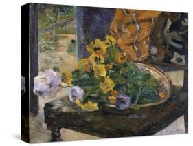 To Make a Bouquet; Pour Faire Un Bouquet-Paul Gauguin-Stretched Canvas