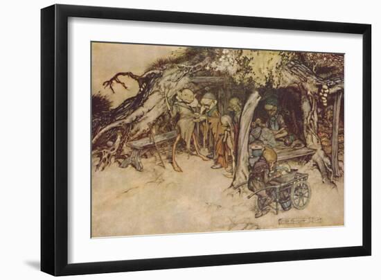 'To Make My Small Elves Coats', 1908, (1923)-Arthur Rackham-Framed Giclee Print