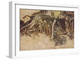 'To Make My Small Elves Coats', 1908, (1923)-Arthur Rackham-Framed Giclee Print