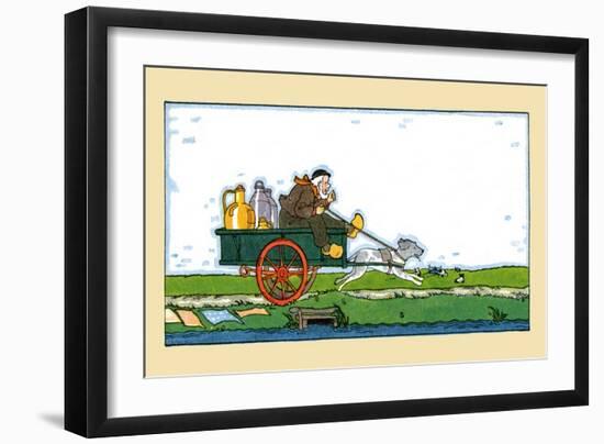 To Market By Dog Power-Maud & Miska Petersham-Framed Art Print