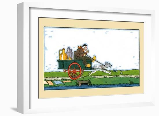 To Market By Dog Power-Maud & Miska Petersham-Framed Art Print