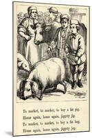 To Market, to Market to Buy a Fat Pig-T. Dalziel-Mounted Art Print