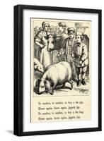 To Market, to Market to Buy a Fat Pig-T. Dalziel-Framed Art Print