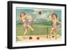 To My Love, Cupids Playing Tennis-null-Framed Art Print