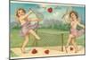 To My Love, Cupids Playing Tennis-null-Mounted Art Print