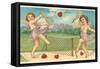 To My Love, Cupids Playing Tennis-null-Framed Stretched Canvas