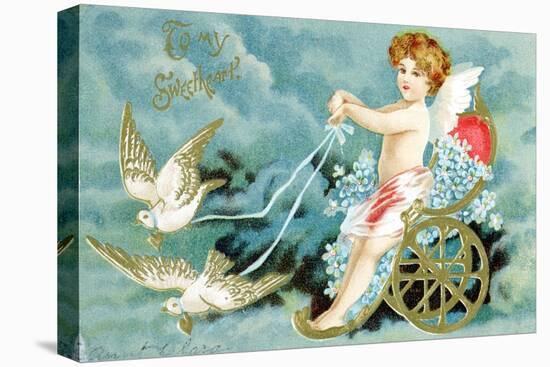 To My Sweetheart Victorian Valentine-David Pollack-Stretched Canvas