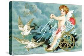 To My Sweetheart Victorian Valentine-David Pollack-Stretched Canvas