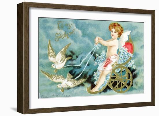 To My Sweetheart Victorian Valentine-David Pollack-Framed Giclee Print