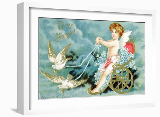 To My Sweetheart Victorian Valentine-David Pollack-Framed Giclee Print