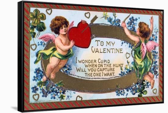 To My Valentine, American Valentine Card, C1908-null-Framed Stretched Canvas