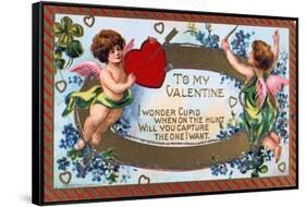 To My Valentine, American Valentine Card, C1908-null-Framed Stretched Canvas