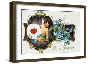 To My Valentine, American Valetine Card, 1907-null-Framed Giclee Print