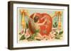 To My Valentine, Cupid Repairing Heart-null-Framed Art Print