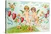 To My Valentine, Cupids on Rope-null-Stretched Canvas