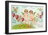 To My Valentine, Cupids on Rope-null-Framed Art Print