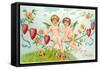 To My Valentine, Cupids on Rope-null-Framed Stretched Canvas