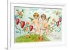 To My Valentine, Cupids on Rope-null-Framed Premium Giclee Print