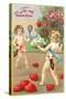 To My Valentine, Cupids Playing Tennis-null-Stretched Canvas