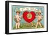 To My Valentine, Cupids with Heart Target-null-Framed Art Print