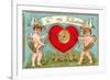 To My Valentine, Cupids with Heart Target-null-Framed Premium Giclee Print