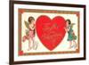 To My Valentine, Cupids with Heart-null-Framed Art Print