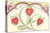 To My Valentine, Heart Flowers and Cupids-null-Stretched Canvas