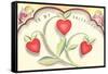 To My Valentine, Heart Flowers and Cupids-null-Framed Stretched Canvas