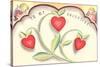 To My Valentine, Heart Flowers and Cupids-null-Stretched Canvas