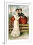 To My Valentine Postcard with Couple-David Pollack-Framed Giclee Print