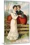 To My Valentine Postcard with Couple-David Pollack-Mounted Giclee Print