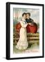 To My Valentine Postcard with Couple-David Pollack-Framed Giclee Print