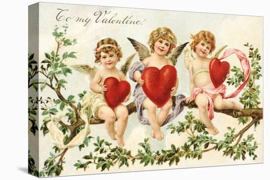 To My Valentine Victorian Valentine-David Pollack-Stretched Canvas