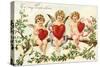 To My Valentine Victorian Valentine-David Pollack-Stretched Canvas