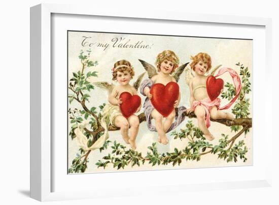 To My Valentine Victorian Valentine-David Pollack-Framed Giclee Print