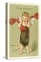 To My Valentine, Vintage Cupid-null-Stretched Canvas