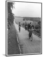 To Relieve the Regular Forest Rangers These Girls on Bicycles Have a Fire Patrol-null-Mounted Photographic Print