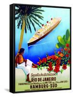 To Rio De Janeiro', Poster Advertising the Hamburg Southern Line, 1929-null-Framed Stretched Canvas