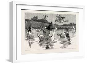 To Show Them His Poultry, He Turned Them All Loose, 1890-null-Framed Giclee Print