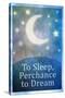 To Sleep Perchance To Dream Art Poster Print-null-Stretched Canvas