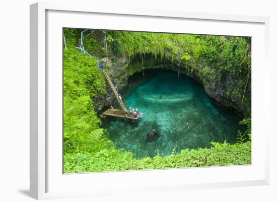 To Sua Ocean Trench in Upolu, Samoa, South Pacific, Pacific-Michael Runkel-Framed Photographic Print