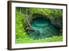 To Sua Ocean Trench in Upolu, Samoa, South Pacific, Pacific-Michael Runkel-Framed Photographic Print