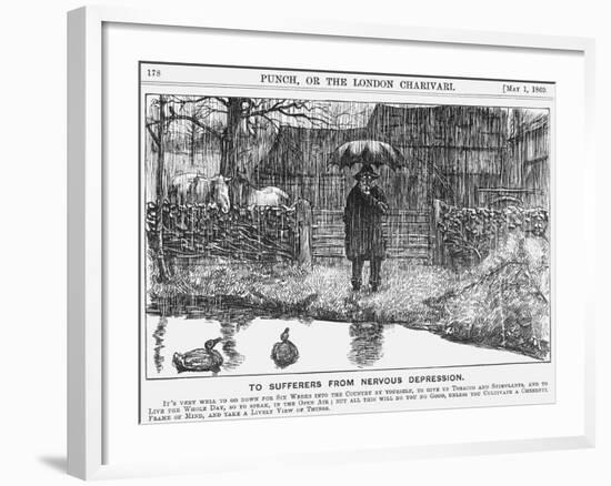 To Sufferers from Nervous Depression, 1869-null-Framed Giclee Print