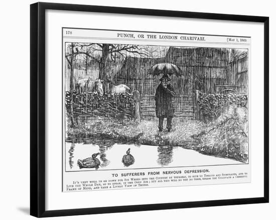 To Sufferers from Nervous Depression, 1869-null-Framed Giclee Print