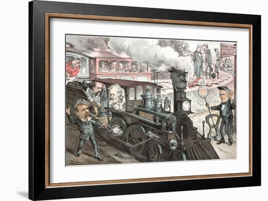 To the Chicago Convention, 1880-Joseph Keppler-Framed Giclee Print