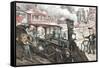 To the Chicago Convention, 1880-Joseph Keppler-Framed Stretched Canvas