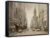 To the Chrysler Building-Matthew Daniels-Framed Stretched Canvas