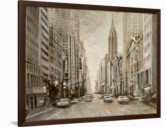 To the Chrysler Building-Matthew Daniels-Framed Art Print
