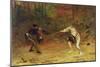 'To the Death: a Sword and Dagger Fight with One Hand Beats Cold Death Aside, and with the Other-John Pettie-Mounted Giclee Print